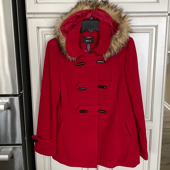 Style & Co. Jackets & Blazers - Style & Co. Woman’s Size Medium. Gorgeous Red PeaCoat Brand new never worn.